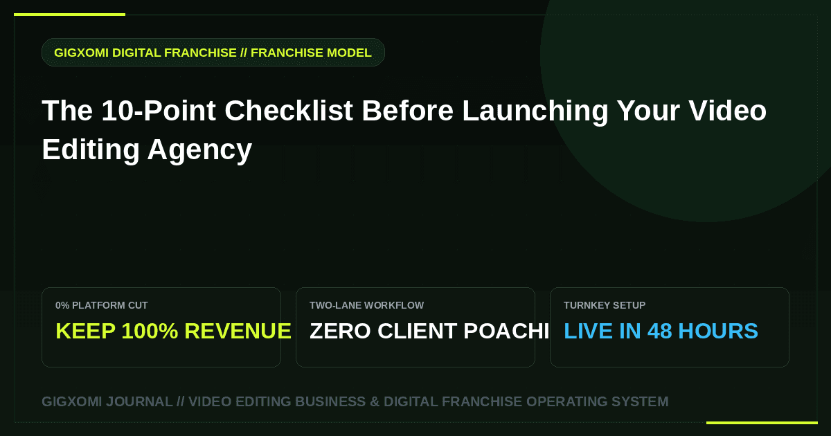 The 10-Point Checklist Before Launching Your Video Editing Agency