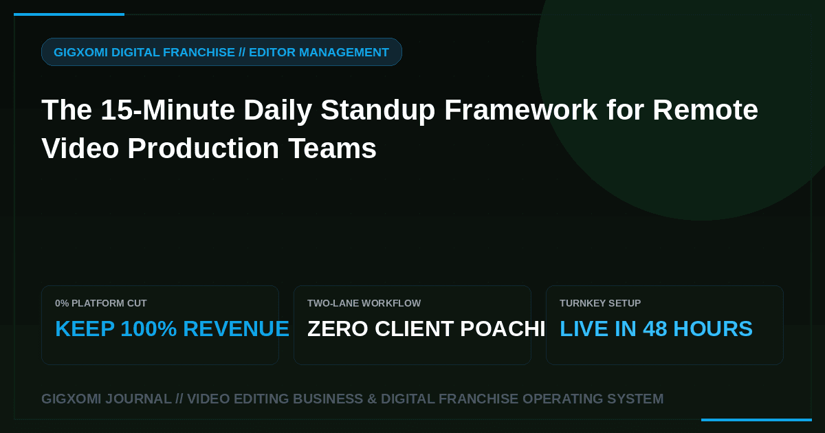 The 15-Minute Daily Standup Framework for Remote Video Production Teams
