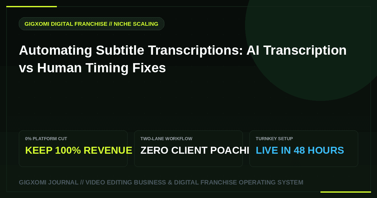 Automating Subtitle Transcriptions: AI Transcription vs Human Timing Fixes