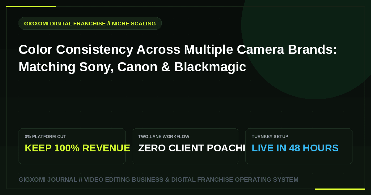 Color Consistency Across Multiple Camera Brands: Matching Sony, Canon & Blackmagic