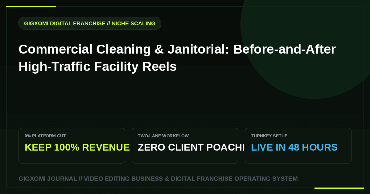 Commercial Cleaning & Janitorial: Before-and-After High-Traffic Facility Reels
