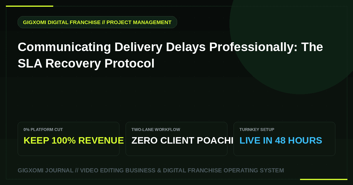 Communicating Delivery Delays Professionally: The SLA Recovery Protocol