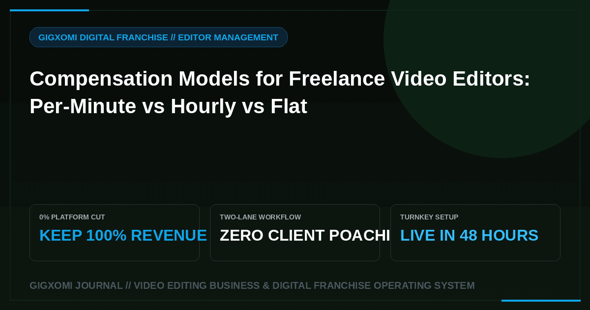 Compensation Models for Freelance Video Editors: Per-Minute vs Hourly vs Flat