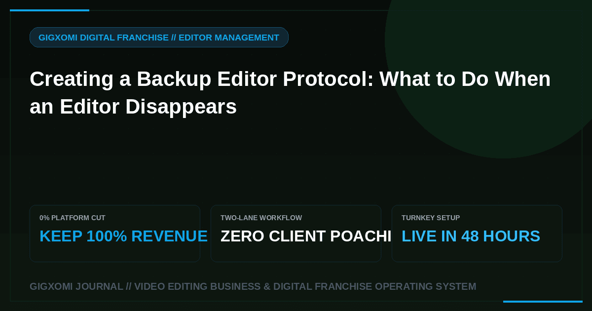 Creating a Backup Editor Protocol: What to Do When an Editor Disappears