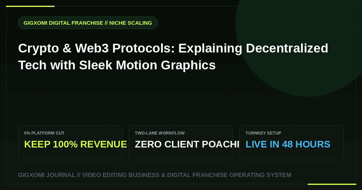 Crypto & Web3 Protocols: Explaining Decentralized Tech with Sleek Motion Graphics