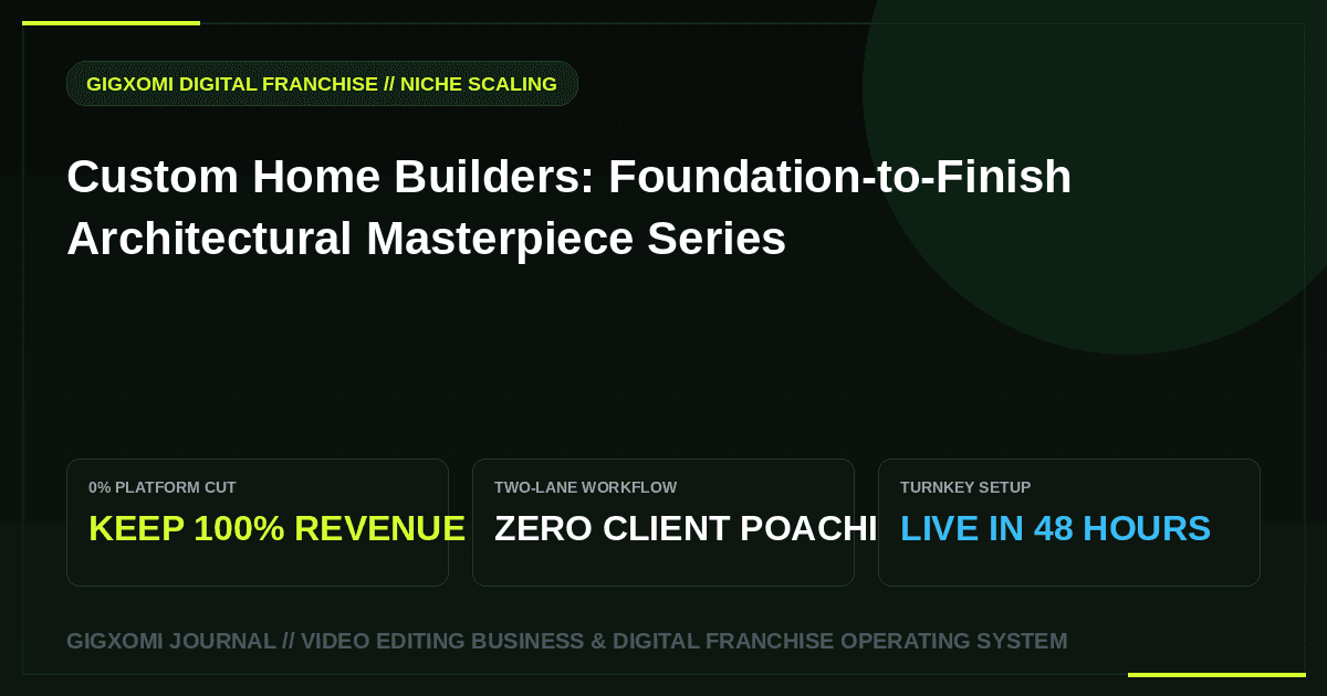 Custom Home Builders: Foundation-to-Finish Architectural Masterpiece Series