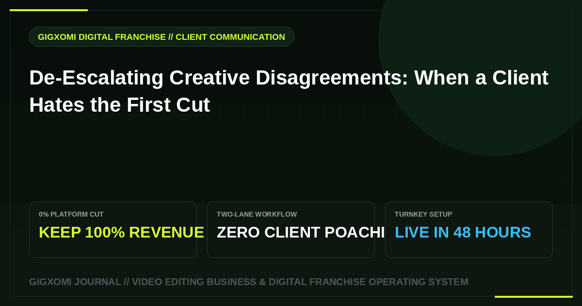 De-Escalating Creative Disagreements: When a Client Hates the First Cut
