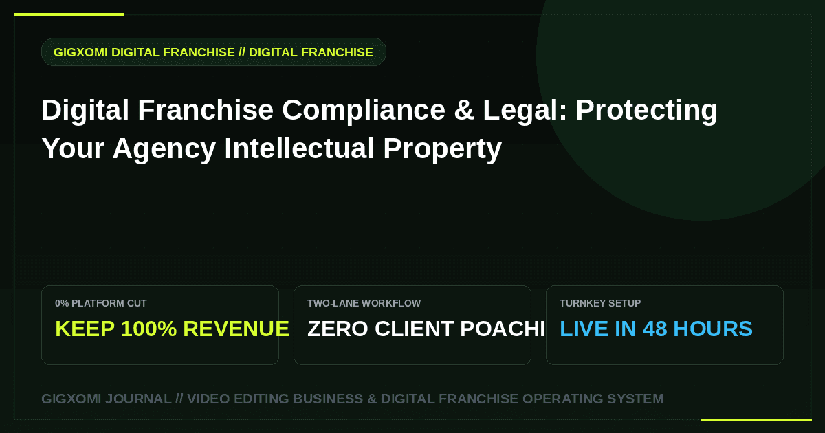 Digital Franchise Compliance & Legal: Protecting Your Agency Intellectual Property