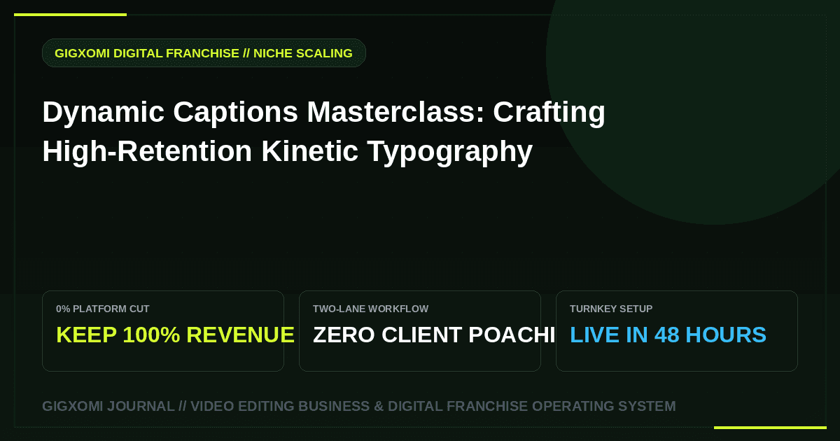 Dynamic Captions Masterclass: Crafting High-Retention Kinetic Typography