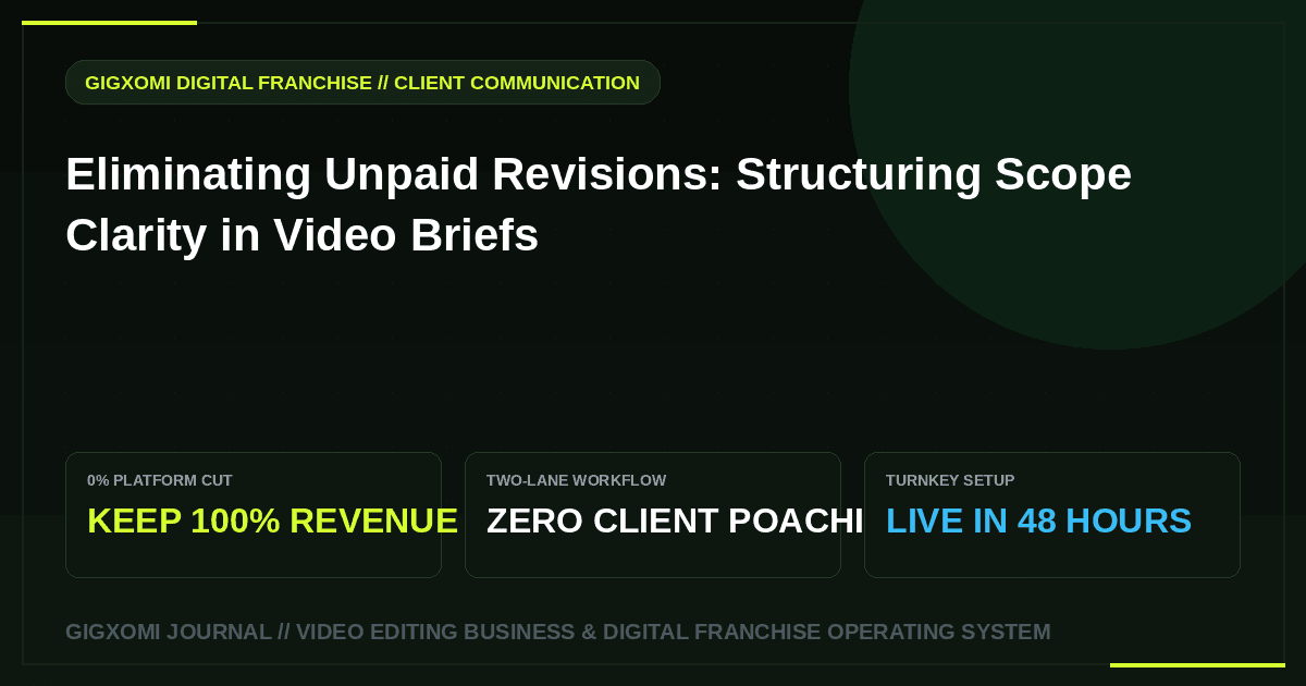 Eliminating Unpaid Revisions: Structuring Scope Clarity in Video Briefs