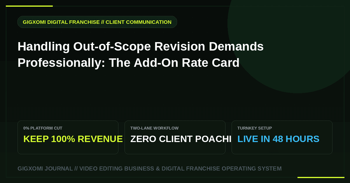 Handling Out-of-Scope Revision Demands Professionally: The Add-On Rate Card