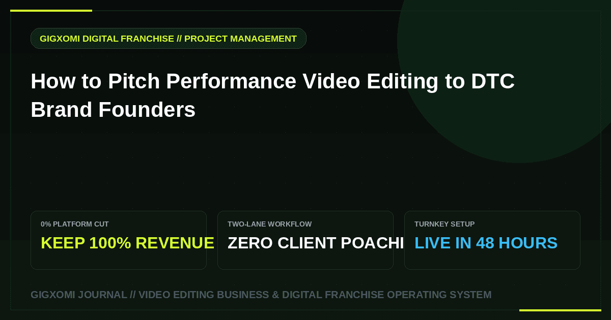 How to Pitch Performance Video Editing to DTC Brand Founders