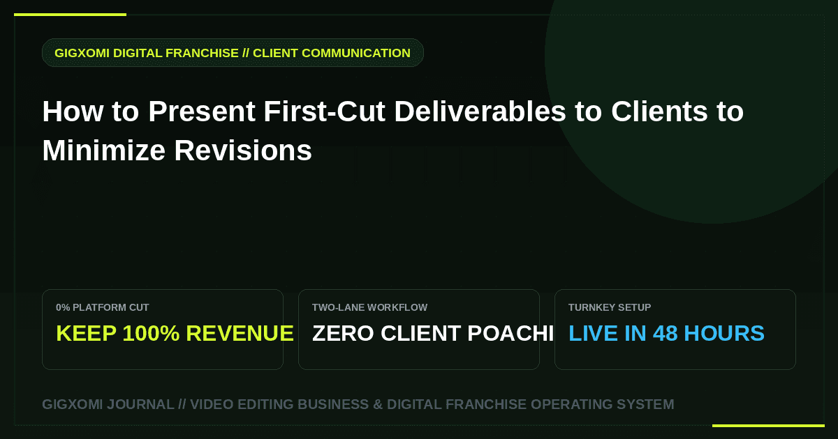 How to Present First-Cut Deliverables to Clients to Minimize Revisions