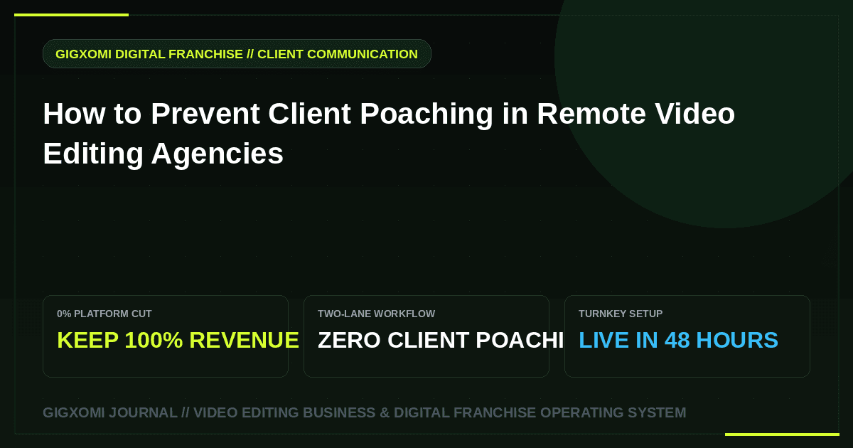 How to Prevent Client Poaching in Remote Video Editing Agencies