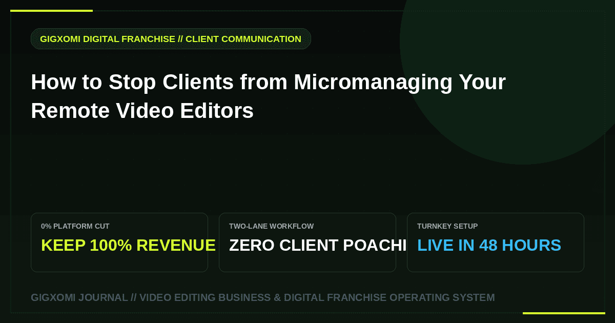 How to Stop Clients from Micromanaging Your Remote Video Editors