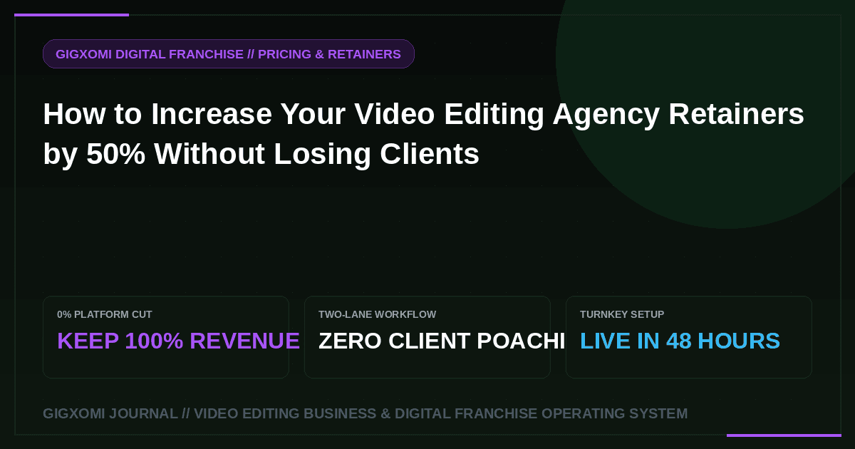 How to Increase Your Video Editing Agency Retainers by 50% Without Losing Clients