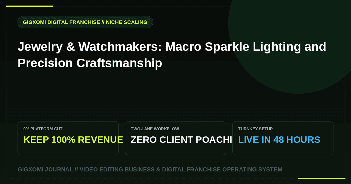 Jewelry & Watchmakers: Macro Sparkle Lighting and Precision Craftsmanship