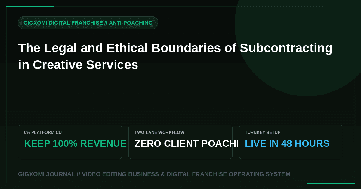 The Legal and Ethical Boundaries of Subcontracting in Creative Services