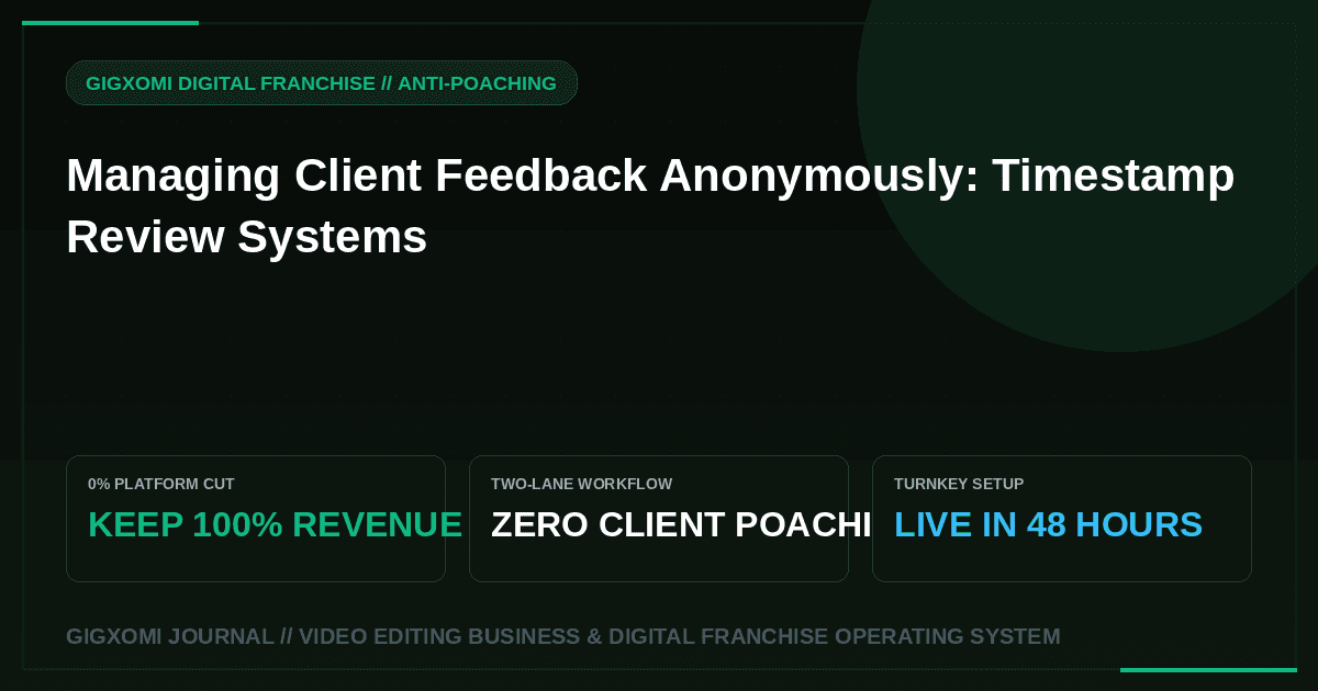 Managing Client Feedback Anonymously: Timestamp Review Systems