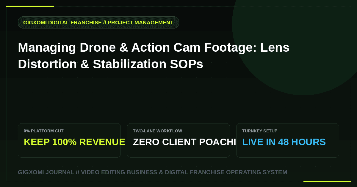 Managing Drone & Action Cam Footage: Lens Distortion & Stabilization SOPs