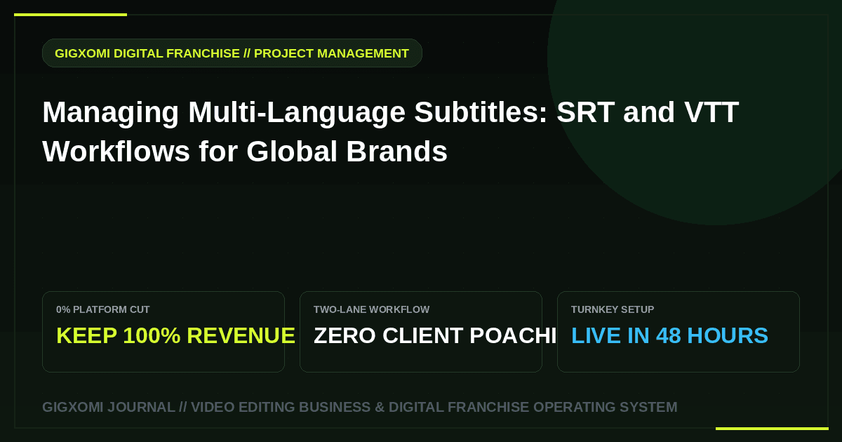Managing Multi-Language Subtitles: SRT and VTT Workflows for Global Brands
