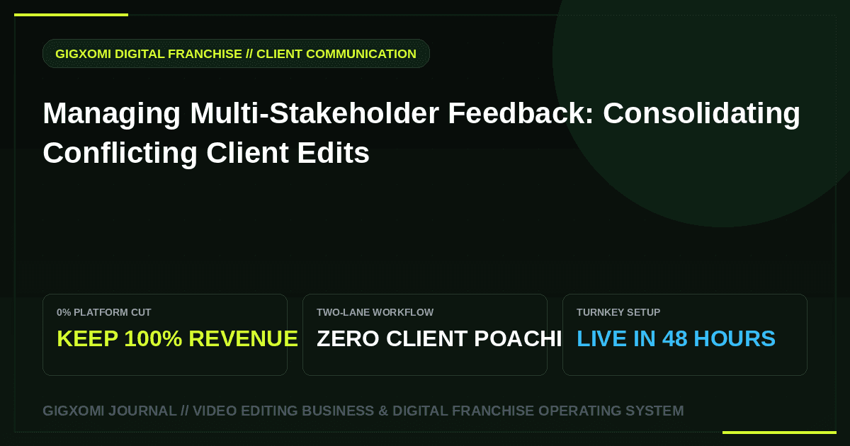 Managing Multi-Stakeholder Feedback: Consolidating Conflicting Client Edits