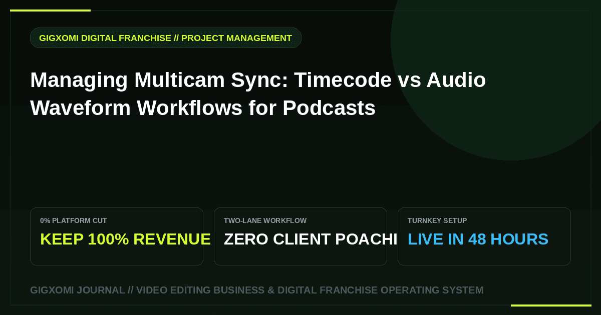 Managing Multicam Sync: Timecode vs Audio Waveform Workflows for Podcasts