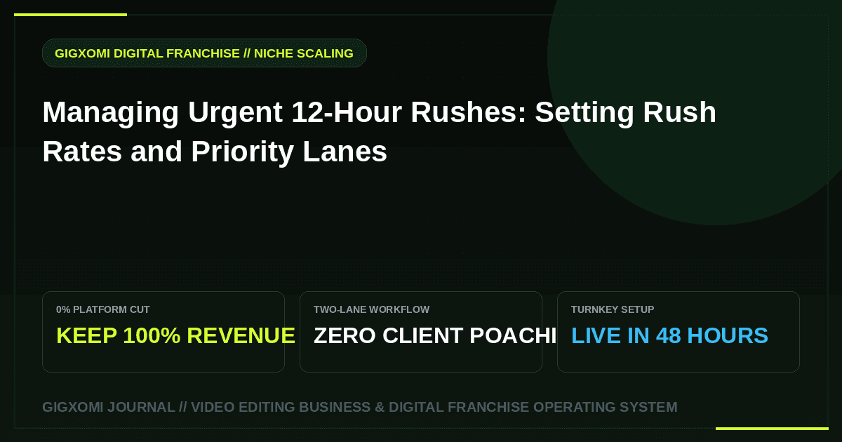 Managing Urgent 12-Hour Rushes: Setting Rush Rates and Priority Lanes