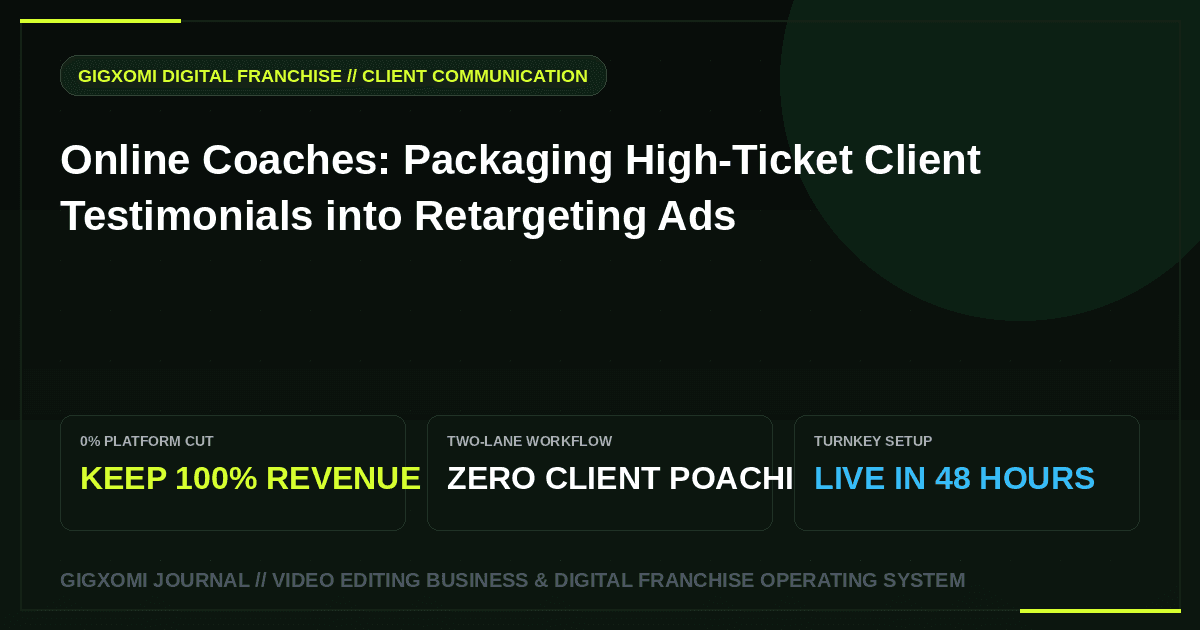 Online Coaches: Packaging High-Ticket Client Testimonials into Retargeting Ads