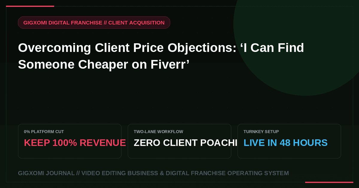 Overcoming Client Price Objections: ‘I Can Find Someone Cheaper on Fiverr’