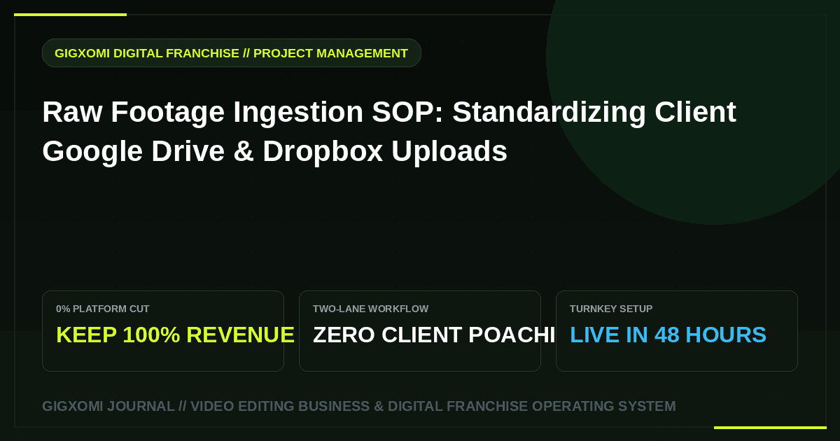 Raw Footage Ingestion SOP: Standardizing Client Google Drive & Dropbox Uploads