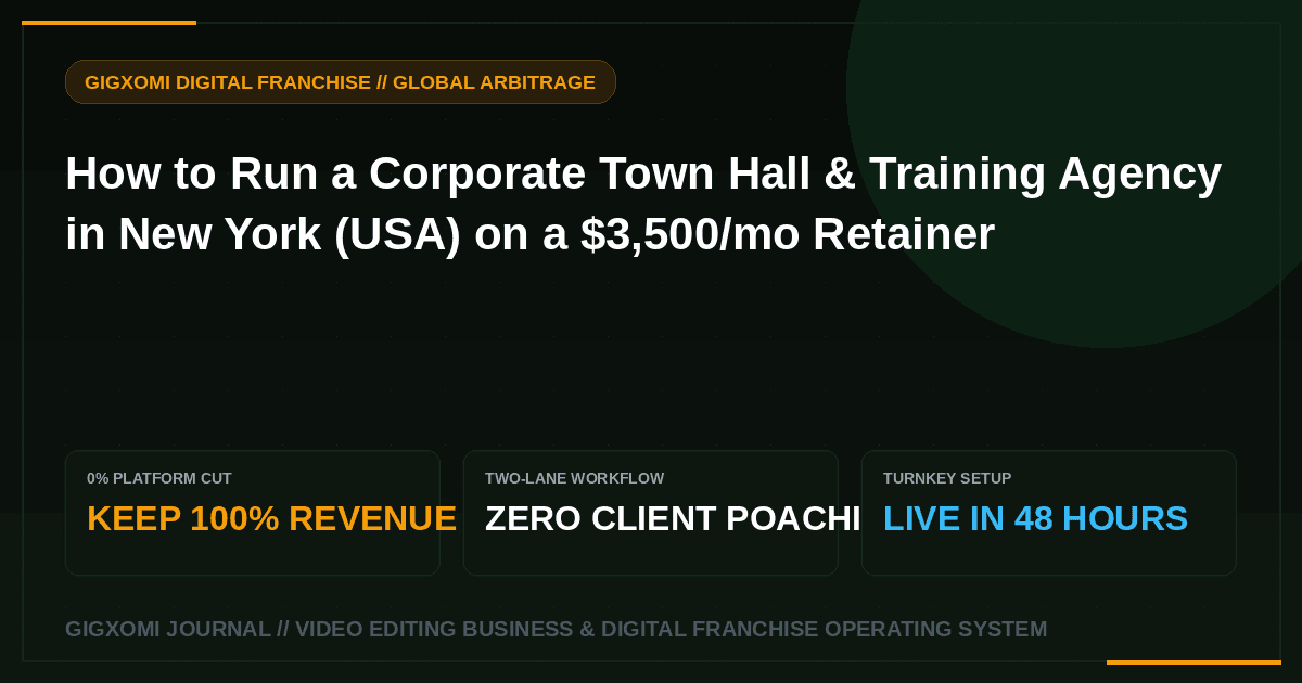 How to Run a Corporate Town Hall & Training Agency in New York (USA) on a $3,500/mo Retainer