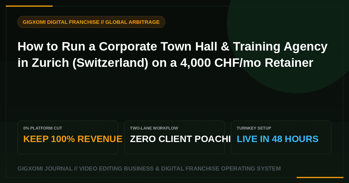 How to Run a Corporate Town Hall & Training Agency in Zurich (Switzerland) on a 4,000 CHF/mo Retainer