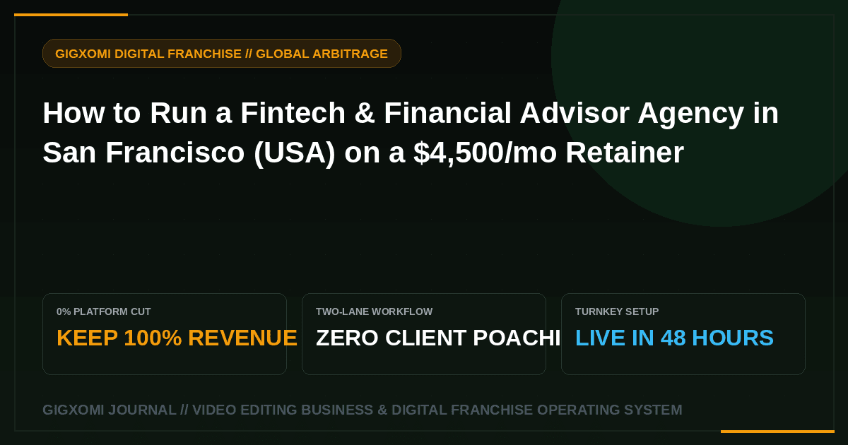 How to Run a Fintech & Financial Advisor Agency in San Francisco (USA) on a $4,500/mo Retainer