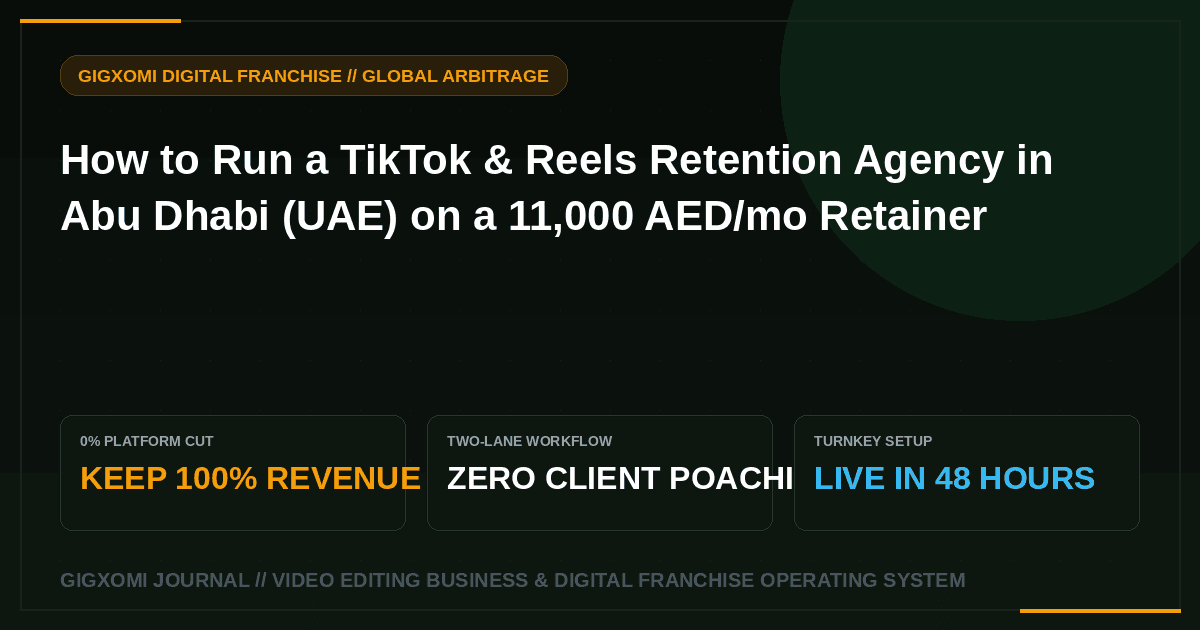 How to Run a TikTok & Reels Retention Agency in Abu Dhabi (UAE) on a 11,000 AED/mo Retainer
