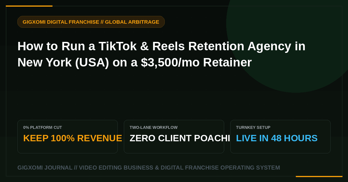 How to Run a TikTok & Reels Retention Agency in New York (USA) on a $3,500/mo Retainer