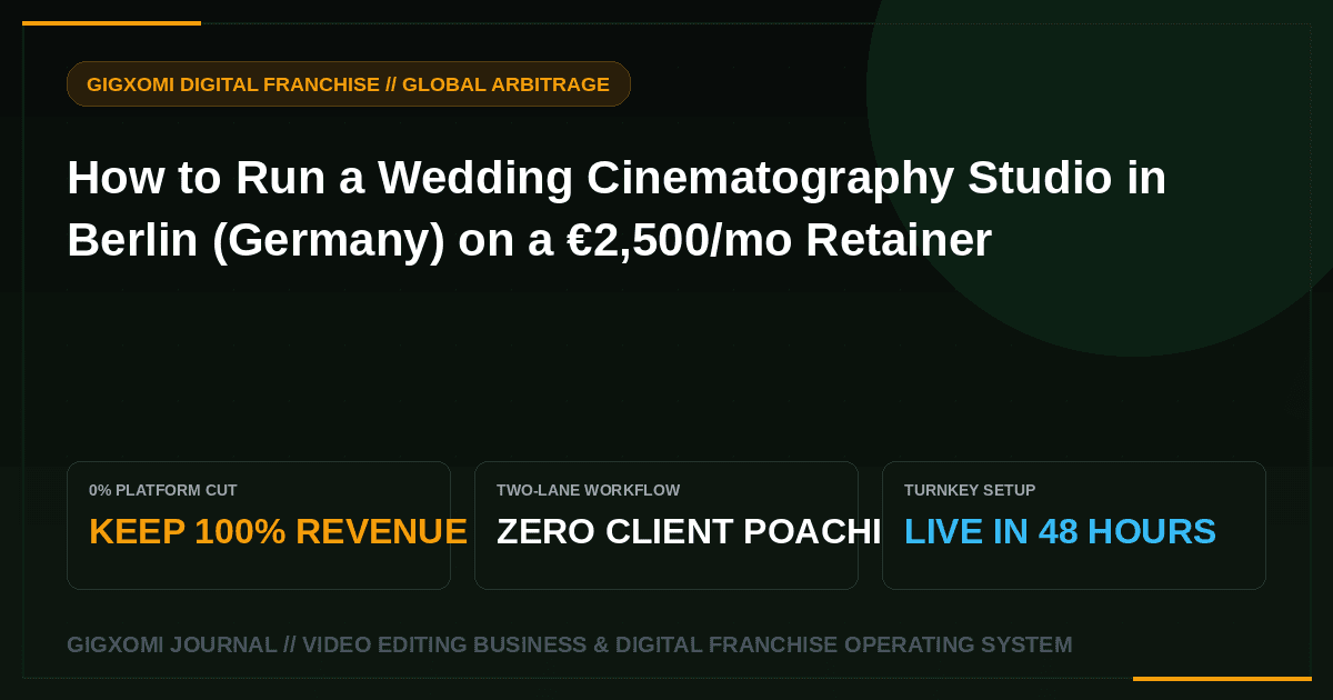 How to Run a Wedding Cinematography Studio in Berlin (Germany) on a €2,500/mo Retainer