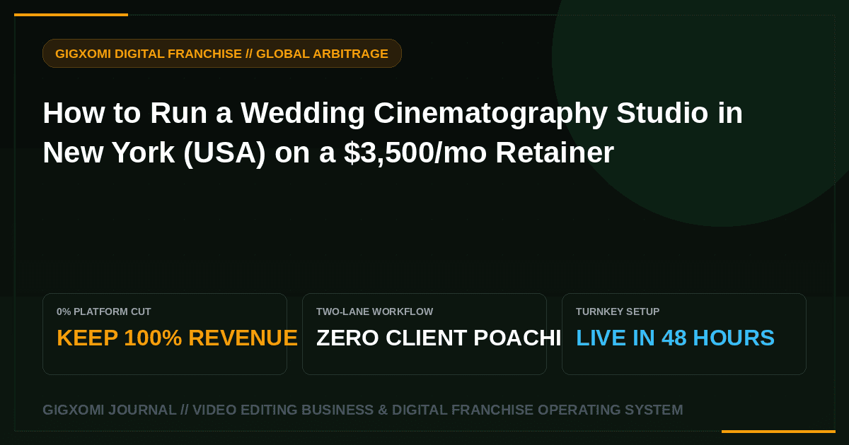 How to Run a Wedding Cinematography Studio in New York (USA) on a $3,500/mo Retainer