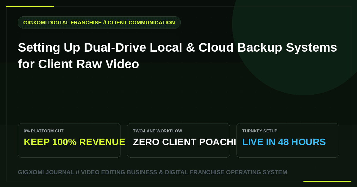 Setting Up Dual-Drive Local & Cloud Backup Systems for Client Raw Video