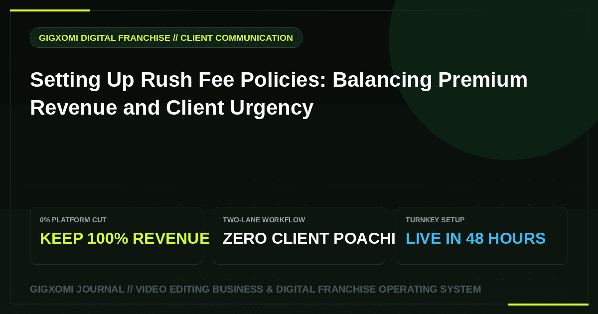 Setting Up Rush Fee Policies: Balancing Premium Revenue and Client Urgency