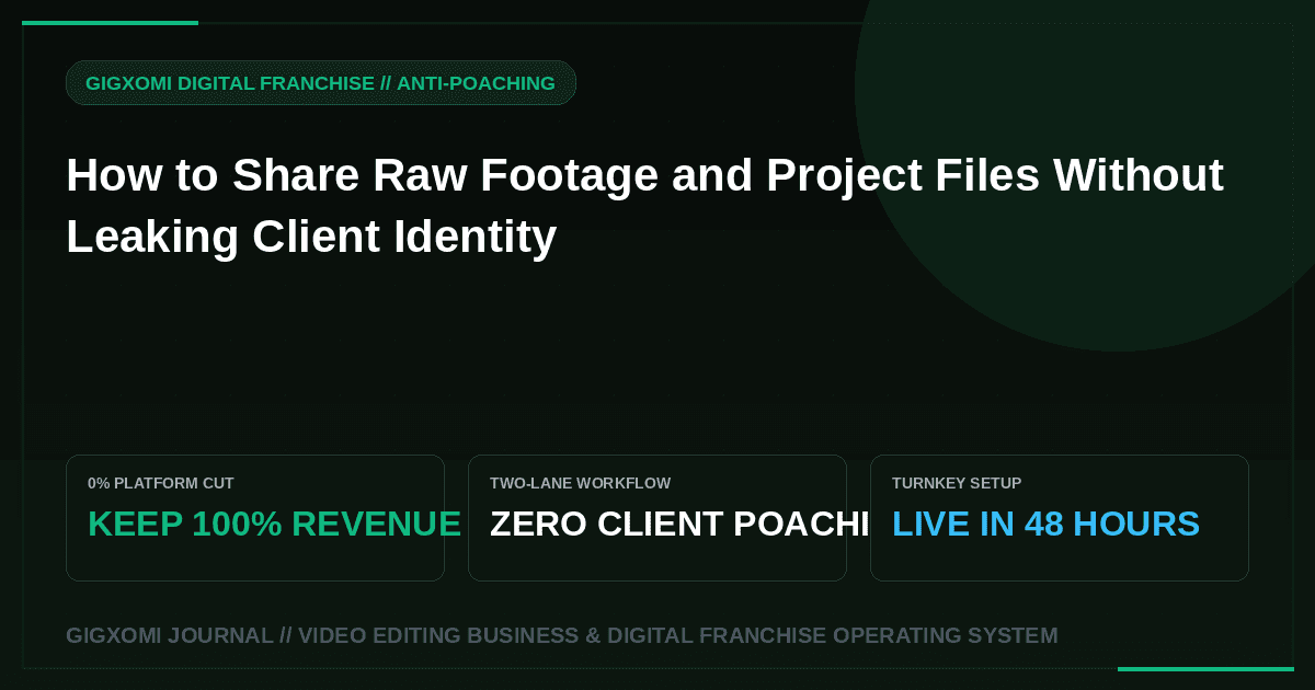 How to Share Raw Footage and Project Files Without Leaking Client Identity