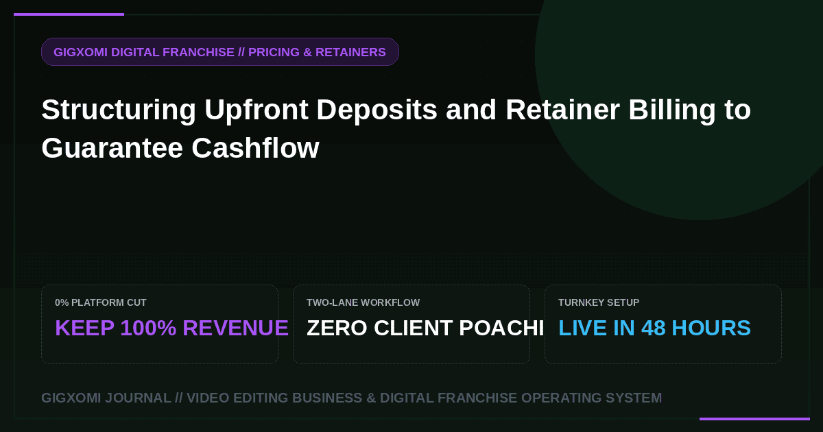 Structuring Upfront Deposits and Retainer Billing to Guarantee Cashflow