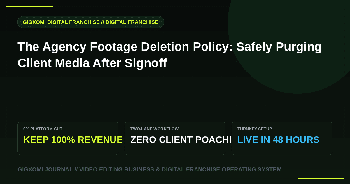 The Agency Footage Deletion Policy: Safely Purging Client Media After Signoff