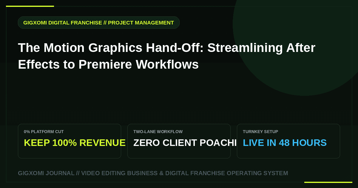 The Motion Graphics Hand-Off: Streamlining After Effects to Premiere Workflows