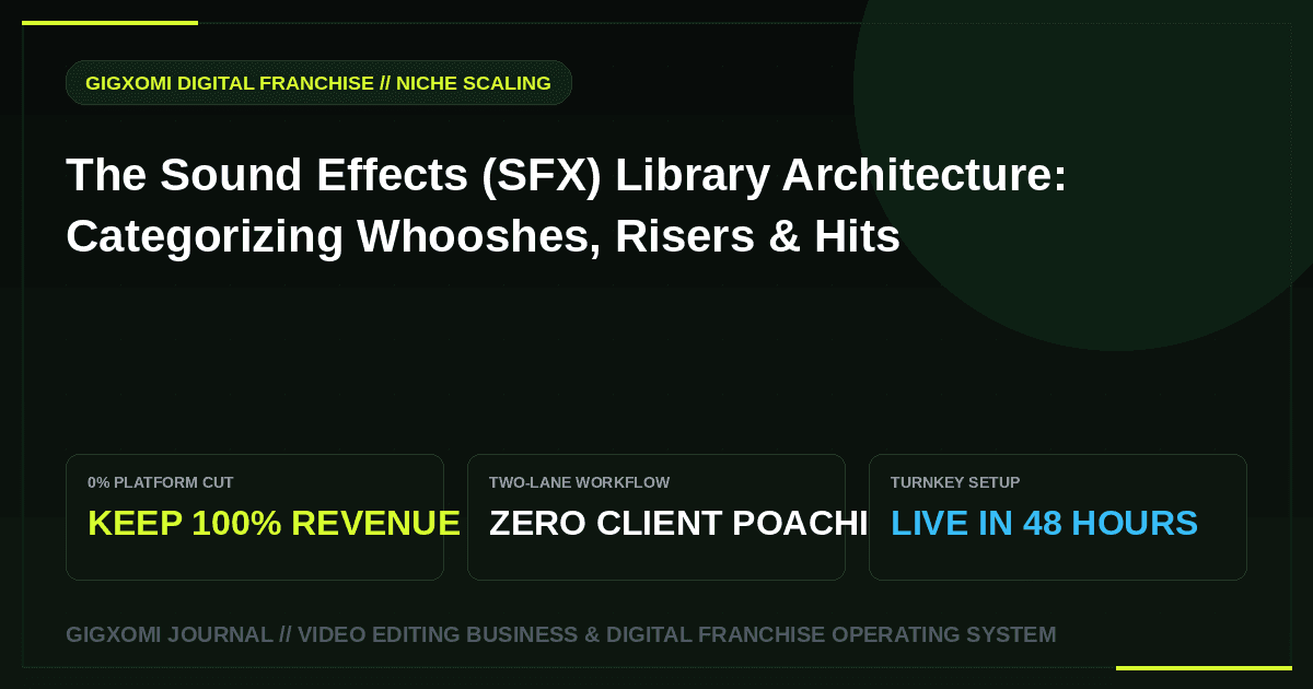 The Sound Effects (SFX) Library Architecture: Categorizing Whooshes, Risers & Hits