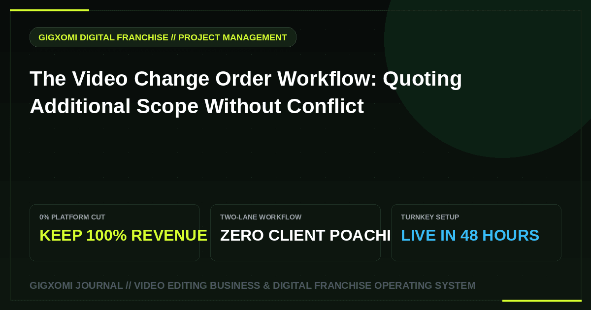 The Video Change Order Workflow: Quoting Additional Scope Without Conflict