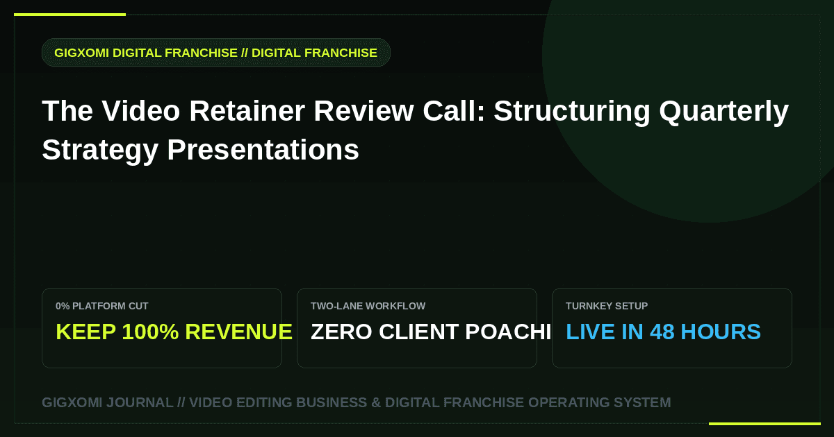 The Video Retainer Review Call: Structuring Quarterly Strategy Presentations
