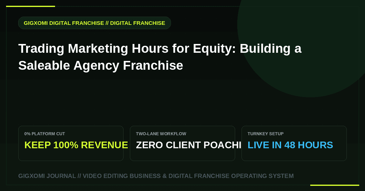 Trading Marketing Hours for Equity: Building a Saleable Agency Franchise
