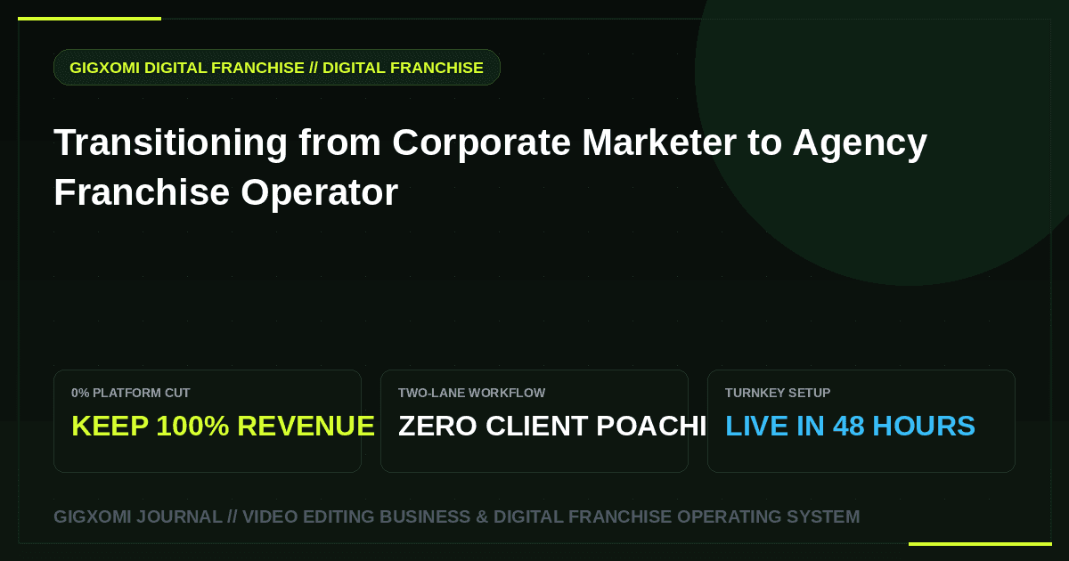 Transitioning from Corporate Marketer to Agency Franchise Operator