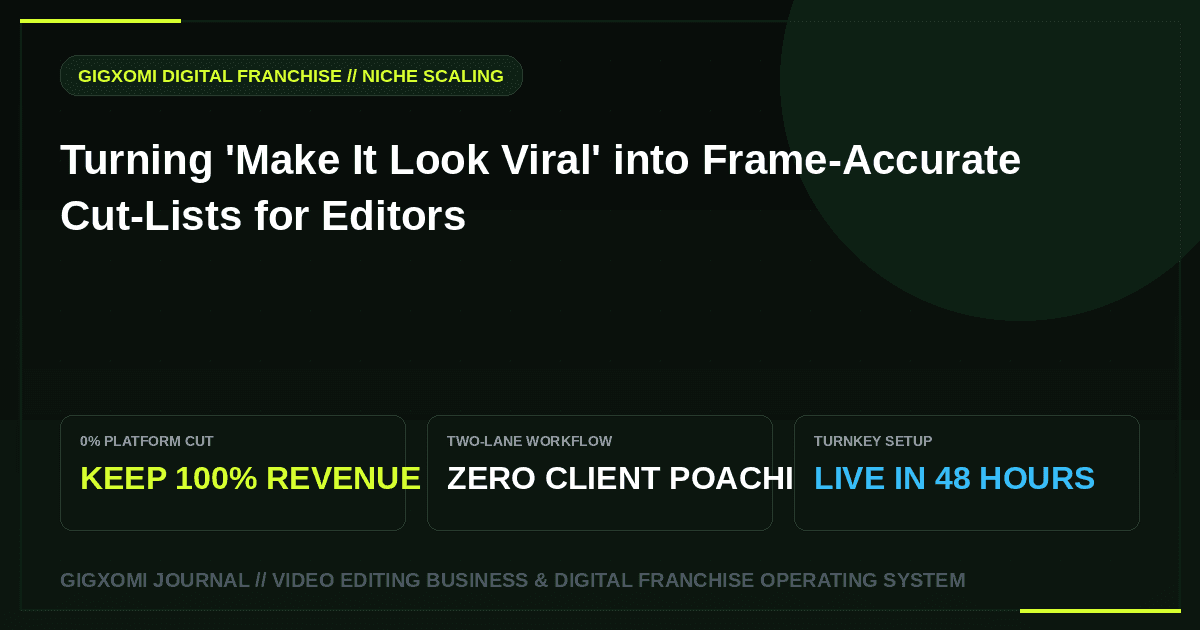 Turning 'Make It Look Viral' into Frame-Accurate Cut-Lists for Editors